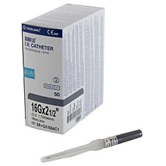 IV catheter zonder bsp surflo 16g x 2,5'' grijs 50 st