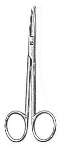 Schaar Prepareer recht spits/stomp geknopt 11,5cm