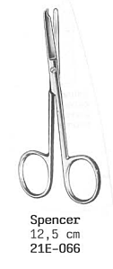 NL Pharma  Schaar Ligatuur Spencer recht 12,5 cm