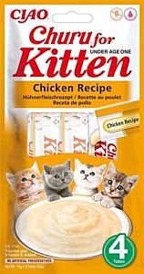 Churu Kattensnack voor kittens puree kip 4x14gram