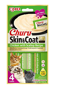Churu Skin & Coat Chicken& Scallop 12 x 4 tubes