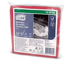 Tork Microvezel Herbruikbare Reinigingsdoek Rood  6 stuks