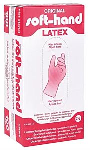 Onderzoekshandschoenen Soft Latex PF S 100st 