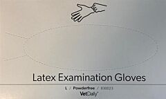 VetDaily Latex Onderzoekshandschoenen PF maat L 100 stuks