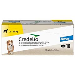 Credelio HOND 56mg 18 kauwtabletten (1.3-2,5 kg) clinic pack