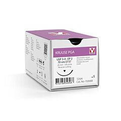 KRUUSE PGA Suture USP 3-0/EP 2, 70 cm violet 12 stuks