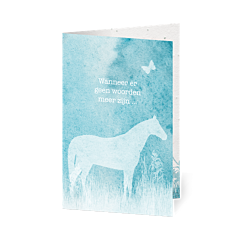 Rouwkaart Paard (Bloeikaart sterkte) 25 stuks