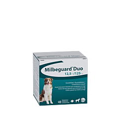 Milbeguard Duo hond 12,5mg / 125mg 12x4 (48) tabletten