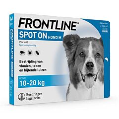 Frontline Spot-on Hond M (10-20 kg) 3 pipetten