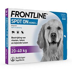 Frontline Spot-on hond L (20-40 kg) 3 pipetten