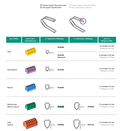 Clip Medium/ Large zonder vergrendeling 15x6 clips