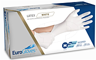 Onderzoekshandschoenen Eurogloves latex poedervrij M 100st