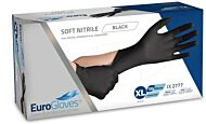 Onderzoekshandschoenen Soft-Nitril Zwart mt XL 100 st
