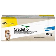 Credelio HOND 56mg 18 kauwtabletten (1.3-2,5 kg) clinic pack